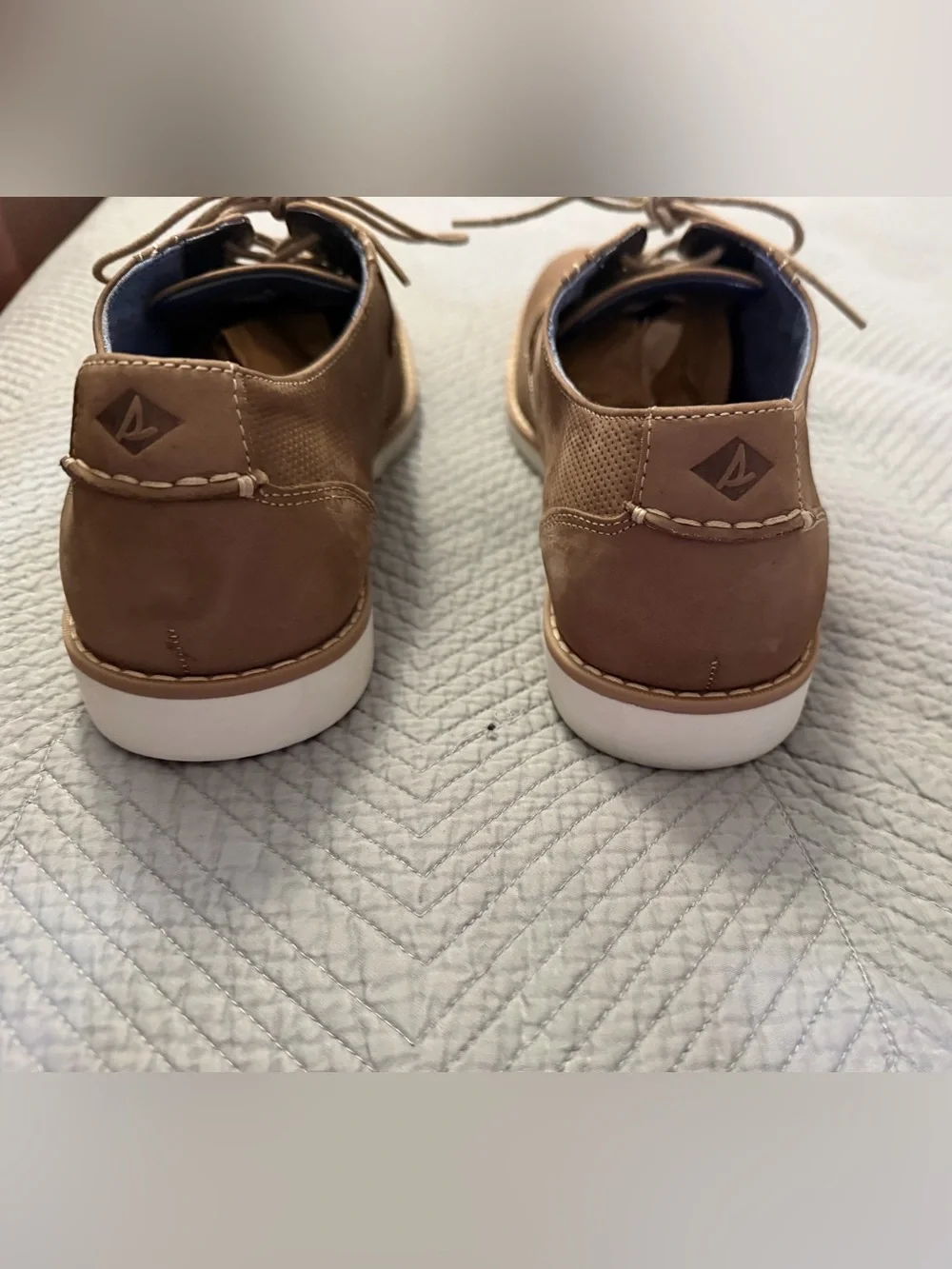 Sperry Men's Brown Leather Casual Lace-Up Shoes size 10M